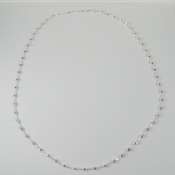 Sterling Silver Necklet with Bobble 22 Inches